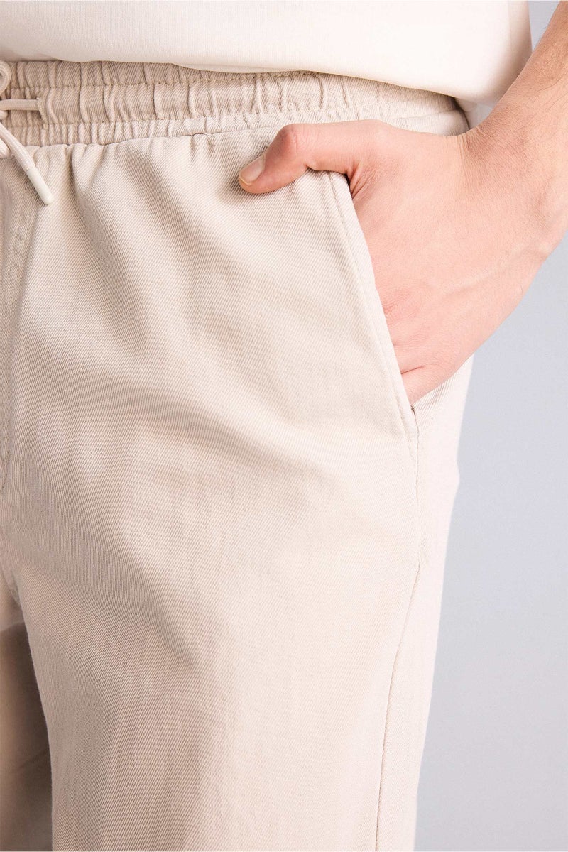 DeFacto Beige Man Baggy Fit Trousers Casual - Image 4